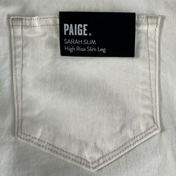 Paige Denim Sarah Slim High Rise Slim Leg Jeans New! - Picture 9 of 13